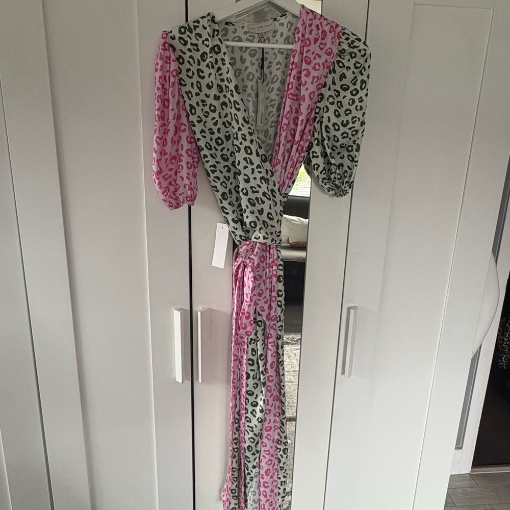 Never Fully Dressed Green Leopard Print Dress